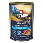 Konzerva Ontario Adult teletina paté s okusom kurkume 400g