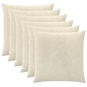 vidaXL Prevleka za blazino 6 pcs HEERLEN Krem 55 x 55 cm Mikrofibra