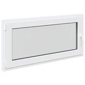 Vidaxl Okno za klet RISOR 120 x 60 cm PVC in steklo Bela