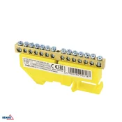 Schelinger svorkovnica na DIN letev 63A 500V, rumena, prehodna BM-A18-TBI-6X09-14P-ZO
