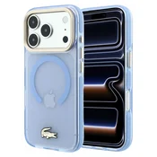 Lacoste PC/TPU zadnji ovitek MagSafe z mat zaključkom in zlatim logotipom za iPhone 18 Pro Max, moder