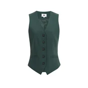 WE Fashion Brezrokavnik temno zelena