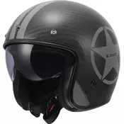 Otvorena motociklisticka kaciga LS2 OF601 Bob II Carbon Star sjajno siva