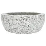 MAISON CHIC Umivalnik - Kopalna umivalnik - Lavabo Nadpultni siv okrogel ?41x14 cm keramika, (21684695)
