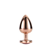 Gleaming Love Rose Gold Plug Large – metalni analni plug, 9.5 cm
