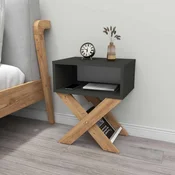 Hanah Home pomocni sto X Legs, 43 cm, antracit / atlantski bor