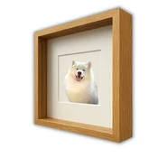 shumee Globok 3D okvir 30x30 cm za ročna dela iz mahu za fotografije, naravna barva