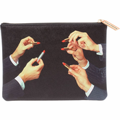 Toaletni žepek TOILETPAPER LIPSTICKS, 21 x 15,5 cm, črna, Seletti