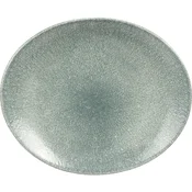 CHURCHILL Raku Topaz Blue plitev ovalni krožnik, dolžina: 317 mm (12 kos)
