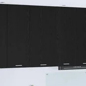 vidaXL Viseča omarica z vrati Riga Črni hrast in bela 50 x 31 x 100 cm