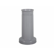 Vaza za pokopališča SLOUP težka plastika siva d12x22cm