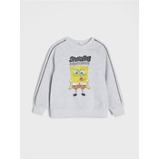 Sinsay - Dukserica s okruglim izrezom i printom SpongeBob SquarePants - svetlo siva