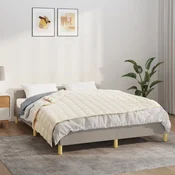 Vidaxl vidaXL Obtežena odeja, kremna, 120x180 cm, 5 kg, blago