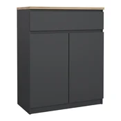 Temno siva komoda 80x100x40 cm Naia – Tvilum