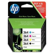 HP 364 Originalne kartuše za brizgalni tiskalnik, 4 kosi (črna, cian, magenta, rumena)