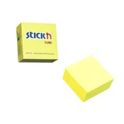 Samolepilna blazinica, 76x76 mm, 400 listov, STICK N, neonsko rumena, 400 listov