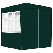 shumee vidaXL Šotor za zabave s stranicami, 2 x 2 m, zelen, 90 g/m2