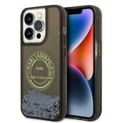 Etui Karl Lagerfeld Liquid Glitter RSG za iPhone 14 Pro - črni