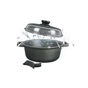 Risoli Neoprijemljiv lonec BLACKplus 28 cm, s steklenim pokrovom