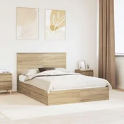 Krevet s od storage Sonoma hrast 140 x 200 cm Konstruirano drvo