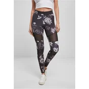 Womens Tech Mesh Leggings AOP Darkflower