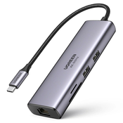 Multifunkcijski USB Hub Ugreen 60515 7v1 z USB-C izhodom