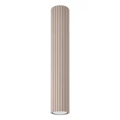 SOLLUX lighting Moderna stropna svetilka taupe okrogla valovita cev 40 cm 1xGU10 10W KARBON Sollux Lighting