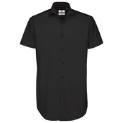 KOŠULJA MUŠKA KRATKI RUKAVI B&C BLACK TIE 135G ČRNA 2XL-EOL!!
