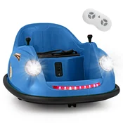 COSTWAY Električni avtomobil za otroke 360° odbijač modri, (5000074250)