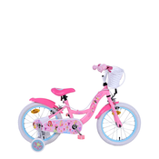 Princess djecji bicikl 16 Pink - Roza - Djecji bicikl s pomocnim kotacima - Djecji bicikli 16 - Bicikli za djecu od 4 godine