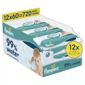 Pampers baby vlazne maramice Aqua Water 12x60 kom