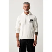 Calvin Klein Jeans pulover s kapuco moški bombažen