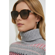 Sončna očala Emporio Armani ženski, rjava barva