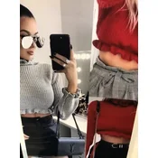 Pulover Crop rdeč