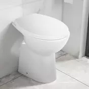 VIDAXL visoka WC školjka brez roba počasno zapiranje (7cm), višja