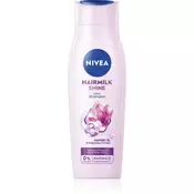 Nivea Hairmilk Natural Shine negovalni šampon za utrujene lase brez sijaja 250 ml