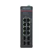 Hikvision DS-3T1512HP-SI-8P4FKIT(75W) mrežno stikalo Upravljano Gigabit Ethernet (10/100/1000) Power over Ethernet (PoE) Črna