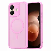 Hibridni ovitek HaloFrost II MagSafe za Xiaomi Redmi Note 17 Pro 5G - pink
