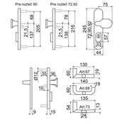 R.701.ZB.N bezpečnostné kovanie TB4 92mm Nerjaveče jeklo