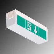 B-Safety Zasilna luč LED C-Lux Standard, ena baterija - bela RAL 9003, zelena - Plastika