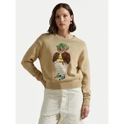 Polo Ralph Lauren Pulover 211972121001 Bež Relaxed Fit