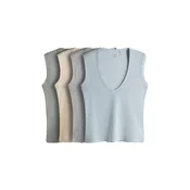 The Set Top svetlo modra/temno siva/pegasto siva/kaki