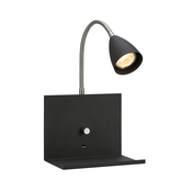 Markslöjd 107141 - Zatemnitvena stenska svetilk z USB LOGI 1xGU10/7W/230V