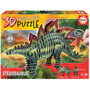 Puzzle dinozaver Stegosaurus 3D Creature Educa 89 delov od 6 leta