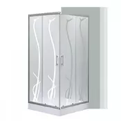 Spirit BAMBOO 90x90 kvadratna tuš kabina z ojačanim akrilnim pladnjem