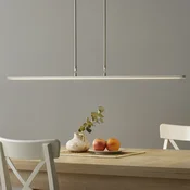 Steinhauer Zelena LED viseča svetilka, jeklo, dolžina 122 cm, kovina, CCT - Dnevna soba/jedilnica - Sodobni - brušeno jeklo, satinirano