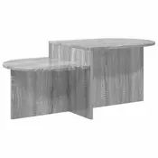 vidaXL Klubska miza Siva Sonoma 100 x 50 x 40 cm Inženirski les
