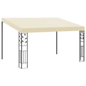 Vidaxl Paviljon za namestitev na steno 4x3x2,5 m krem