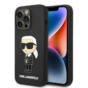 Karl Lagerfeld Silicone Ikonik MagSafe ovitek za iPhone 14 Pro - črn