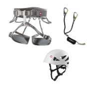 OCÚN Set ferat Via Ferrata Twist Shard Set, sivo srebrna/zelena (M - XL)